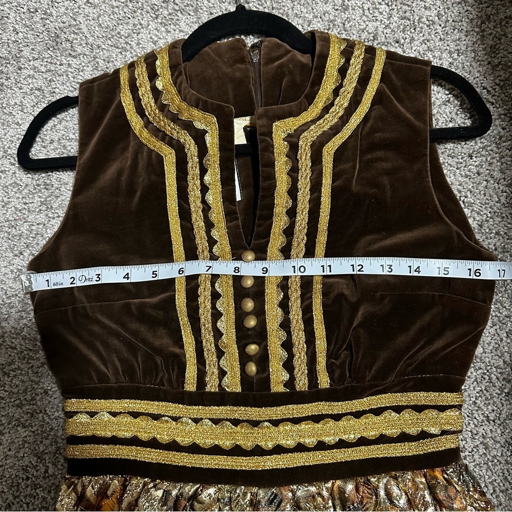 Howard Wolf Vintage Metallic Tapestry Dress - Picture 12 of 13